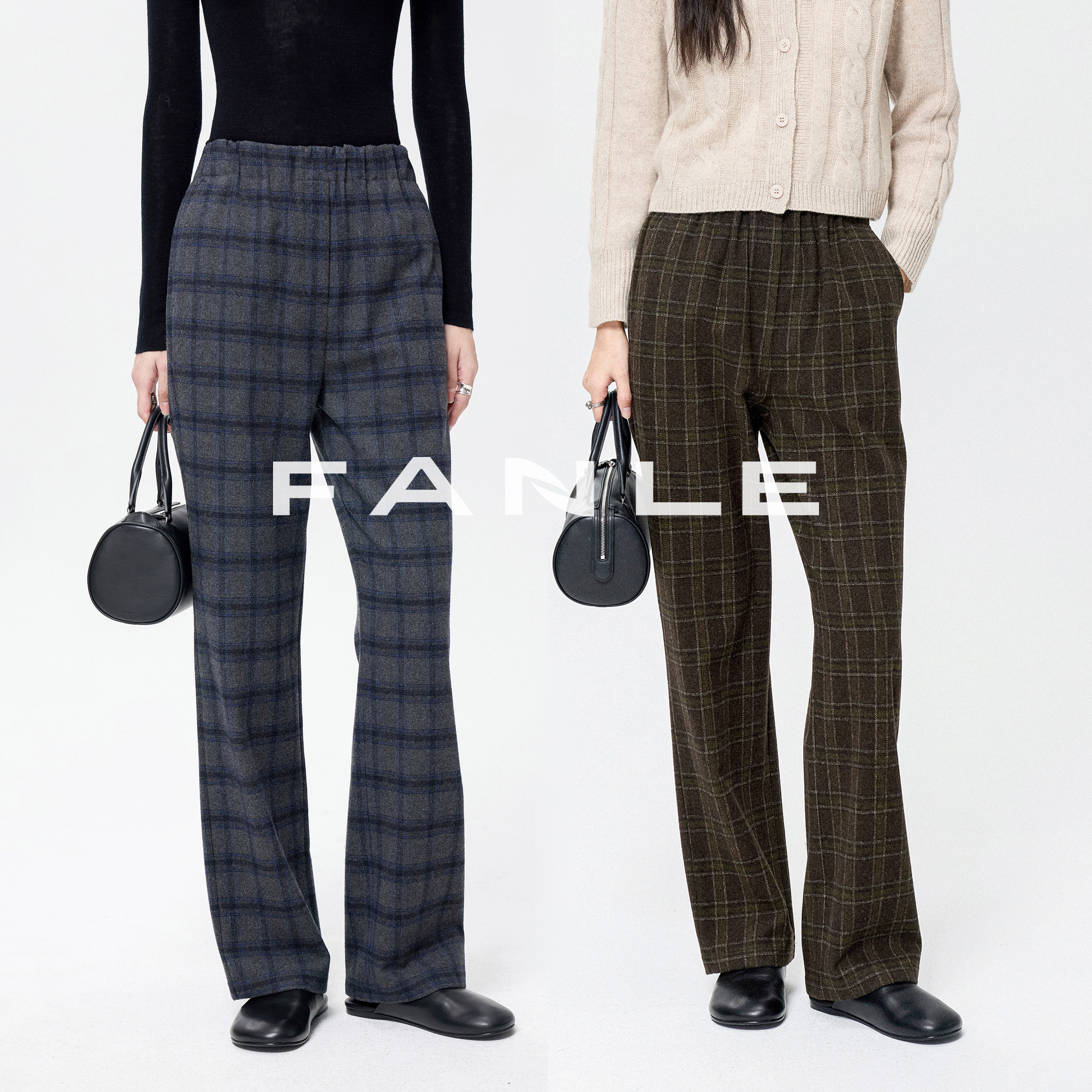 FANLESTUDIOS精纺羊毛牛筋腰裤