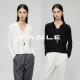 宽松翻领薄款 FANLE STUDIOS轻奢真丝羊绒银丝通勤及简V领短款 毛衣