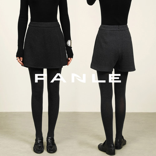 高腰FANLESTUDIOS短裤加厚羊毛