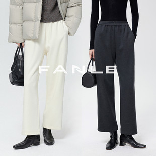 高端羊绒鹅绒双倍保暖窄腰9分直筒裤 百搭神裤 STUDIOS冬季 FANLE