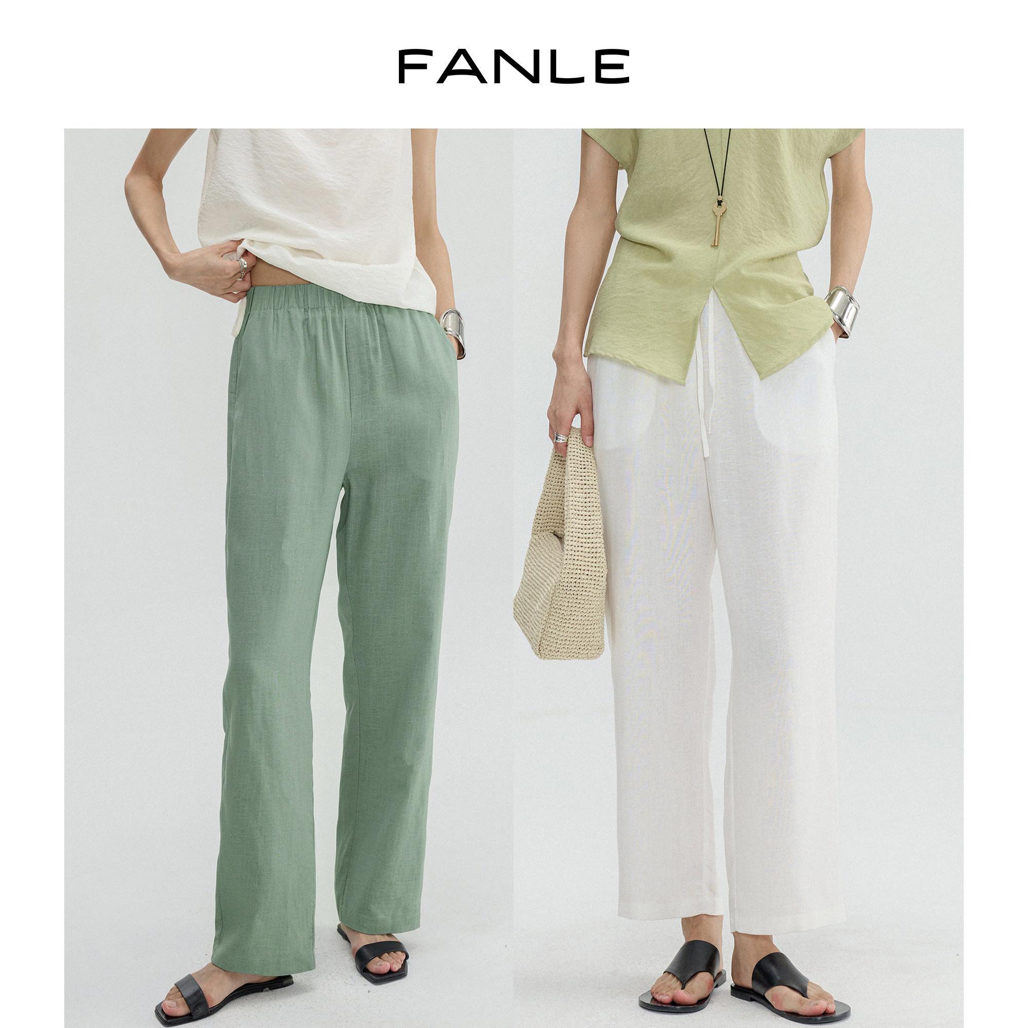 FANLESTUDIOS轻薄莱赛尔空气裤图片