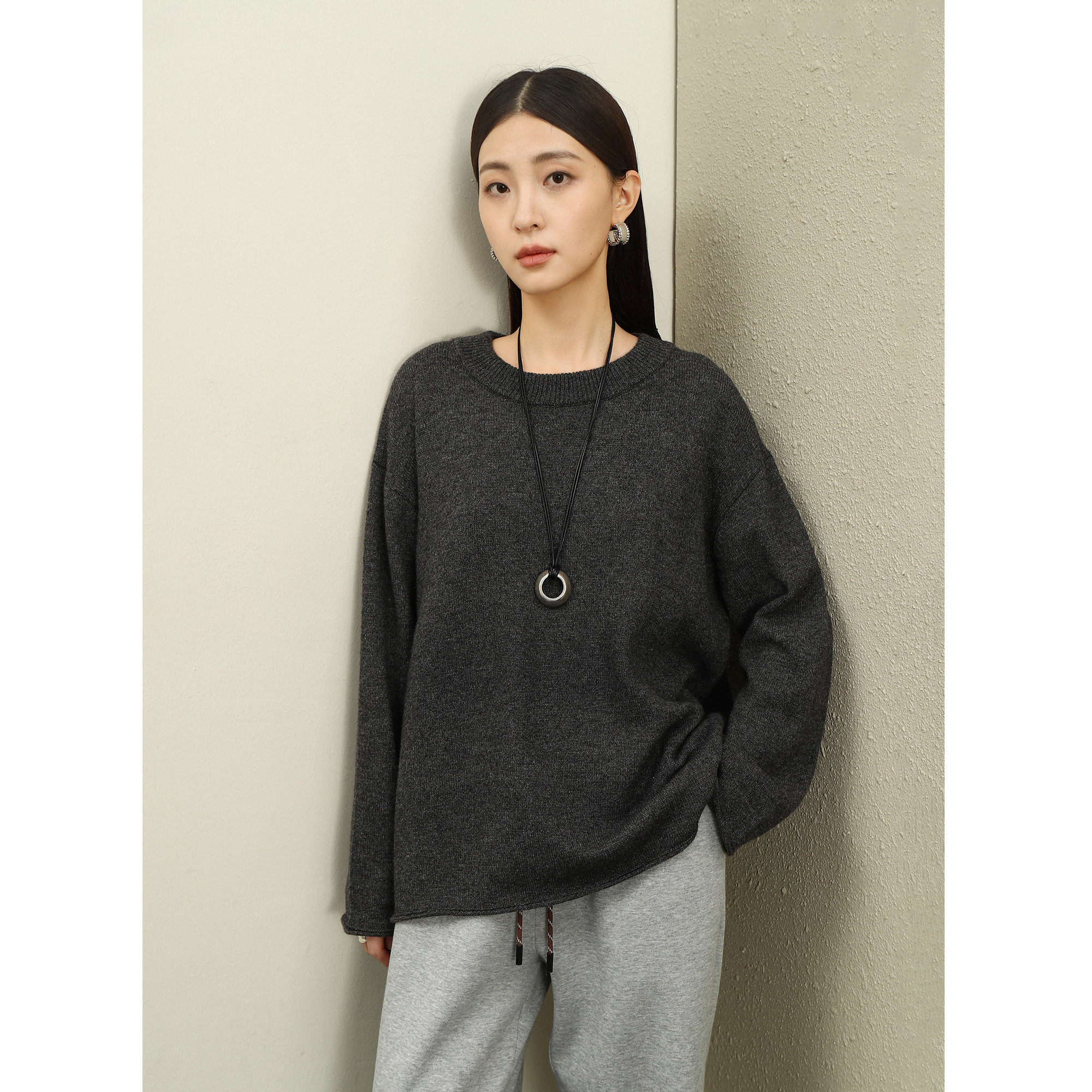 FANLE STUDIOS秋冬巴素兰羊毛抗起球及简R*W风宽松时髦慵懒风毛衣,女装/女士精品,毛衣,淘宝优惠券,粉丝福利购,淘宝优惠卷