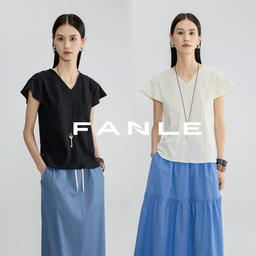 FANLESTUDIOS三醋酸清凉透气T恤