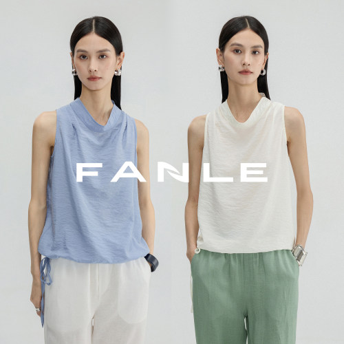 FANLESTUDIOS真丝无袖上衣