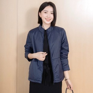 百搭女外套 YUN韫2024冬季 立领拉链夹棉短款 女装 通勤棉衣5066 新款