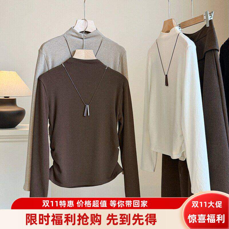 上衣秋冬T恤打底衫韩系高级感内