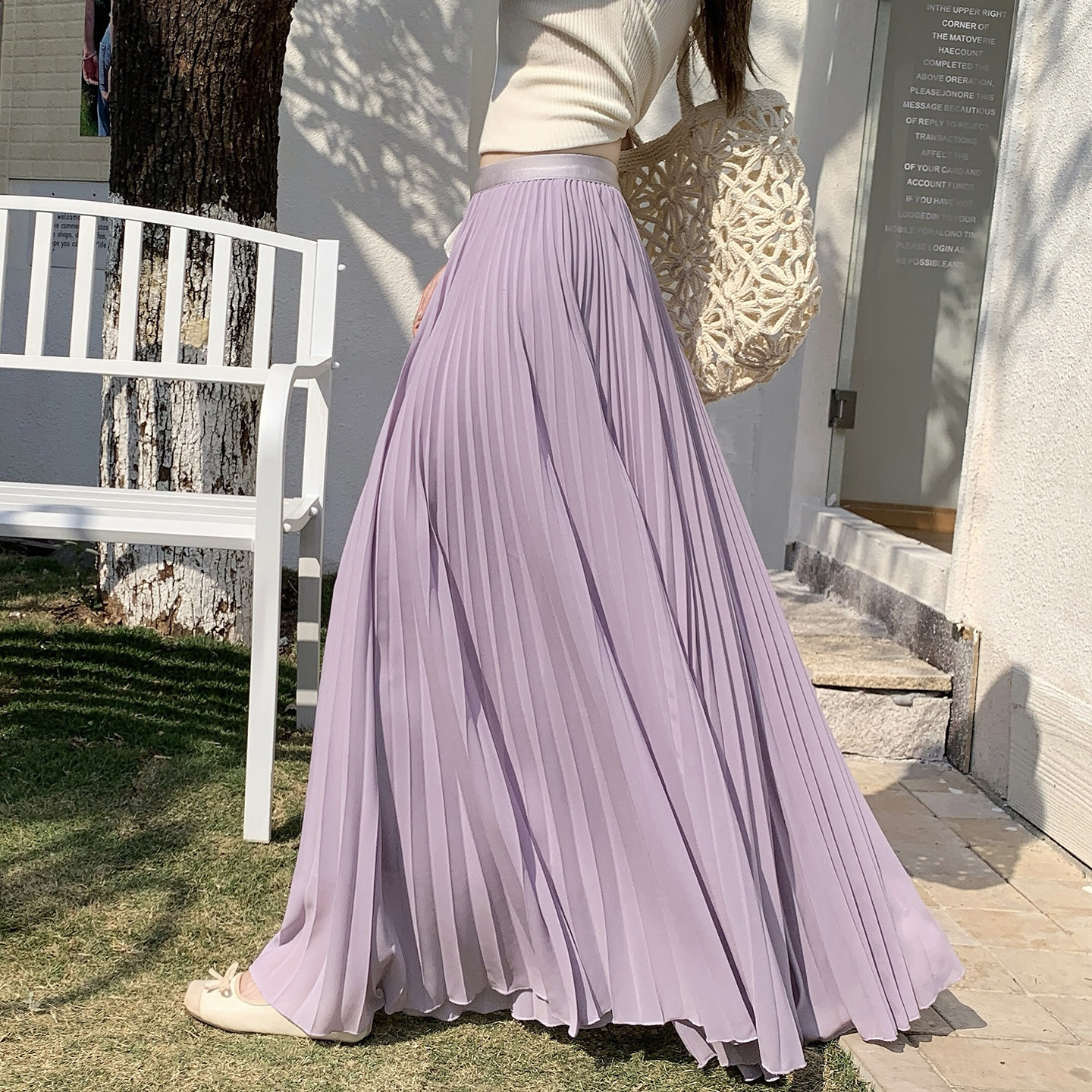 超长拖地垂感大摆长裙百褶雪纺半身裙女2026夏季百搭显瘦a字裙子