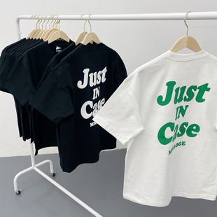 日系潮流圆领情侣短袖 发泡字母印花T恤男女款 T恤重磅T恤 新款 夏季