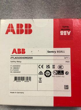 ABB安全继电器BSR11 货号2TLA010040R020全新原装拍前请询价