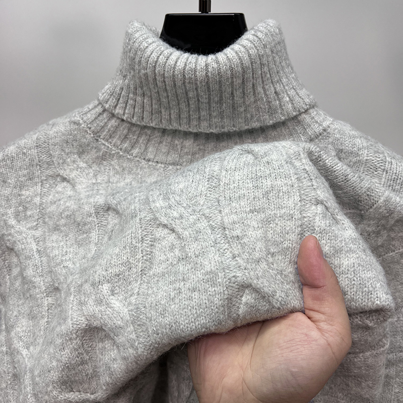 高端秋冬季毛衣紫忆莲娜新款高领