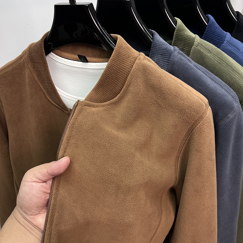 抓绒衣男开衫卫衣摇粒绒外套