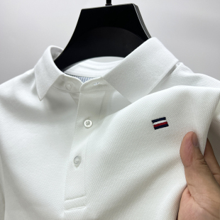 下摆开叉 翻领保罗POLO衫 品牌衣服春秋季 长袖 上衣 纯棉t恤男士