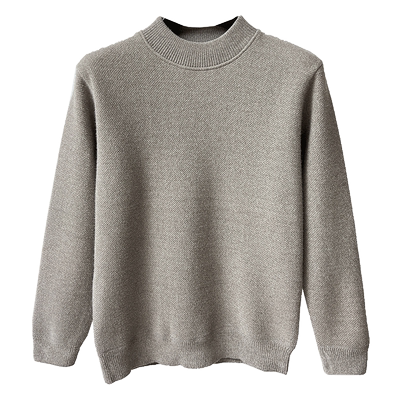 加绒一体绒半高领针织衫毛衣男