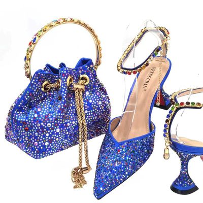 2024 Italian Design Luxury Women's Pointed Shoes And Bag Set