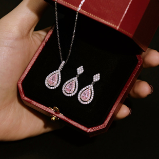 Korean New S925 Sterling Silver Jewelry Set with 8A Zircon