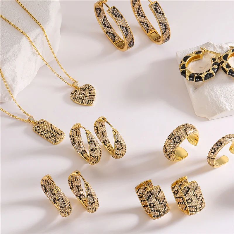 HECHENG-Conjunto de joyería geométrica para mujer, pendien