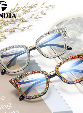 women glasses y2k lense vintage cat-eye retro eyeglasses for