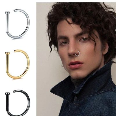 Fake Piering Nose Ring Earrings Fashion Punk Non Piercing St