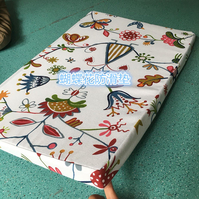 帆布高密度海绵拆洗卡座防滑垫 换鞋长方形凳子垫 沙发垫穿鞋柜垫