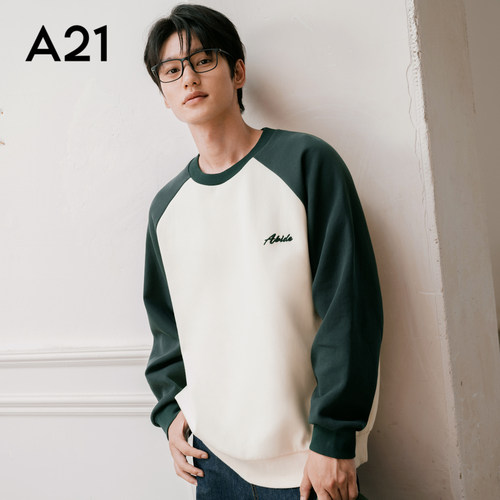 A21男装宽松圆领卫衣衫