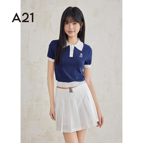 A21女装夏季POLO衫2024新款