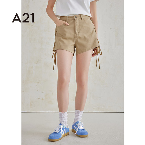 A21女装夏季短裤短款休闲裤美式