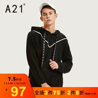 A21 Thời trang nam Letter In Loose Tide Áo len nam trùm đầu thả vai dài tay áo len - Cặp đôi áo len áo đôi tình yêu