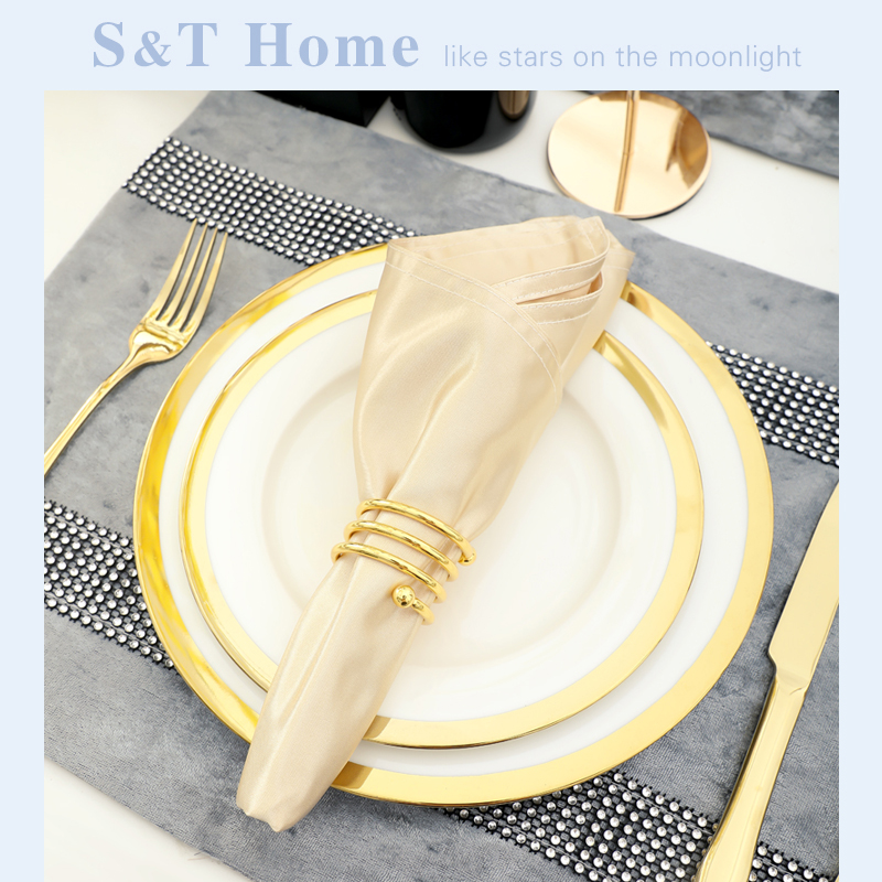 欧式高档金边牛排盘子样板间骨瓷