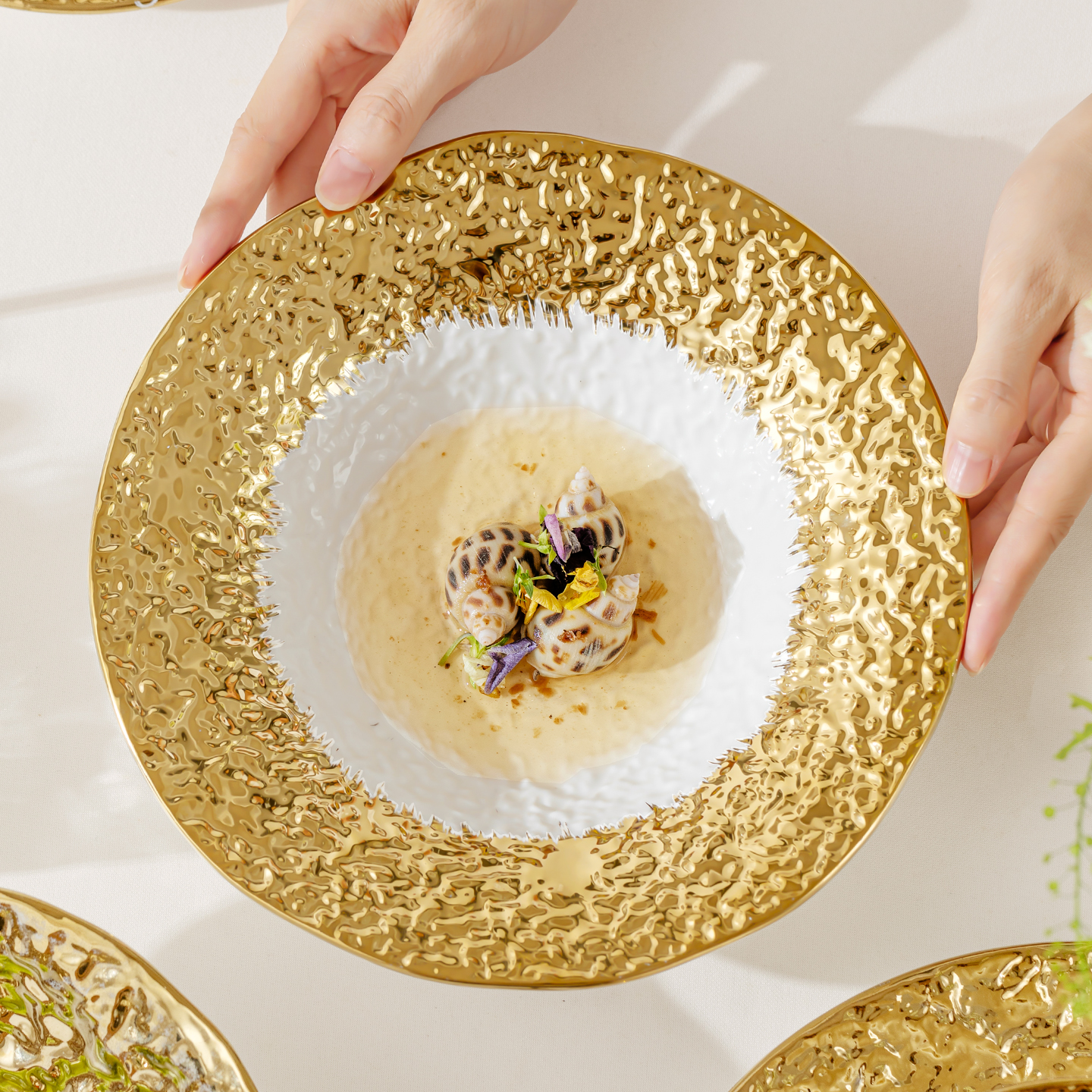 法式料理陶瓷盘子汤盘意面盘不规则西餐盘酒店汤碗创意意境菜餐具