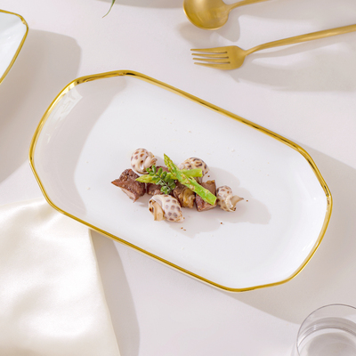 欧式金边蒸鱼盘家用餐具