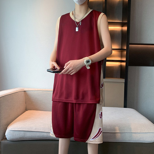 运动套装新款速干休闲短裤冰丝