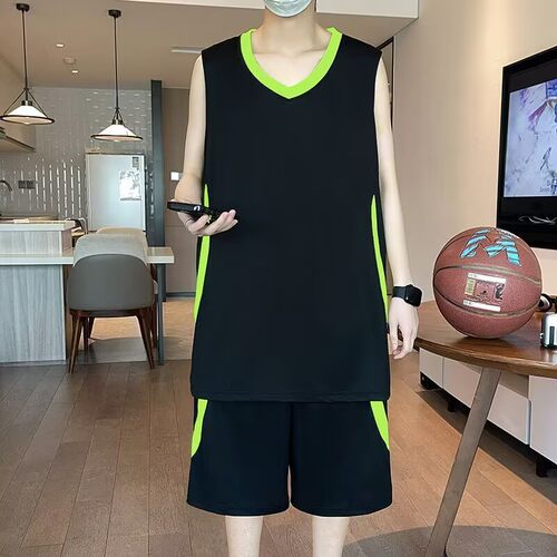 夏季无袖运动套装男大码跑步背心