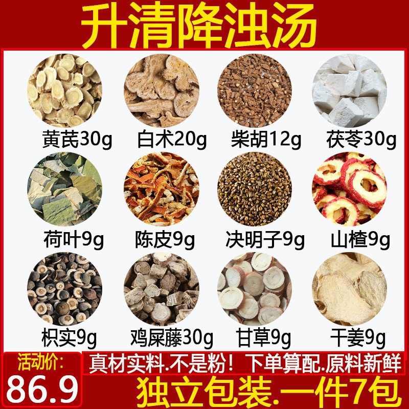 升清降浊汤黄芪白术茯苓荷叶