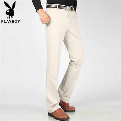花花公子秋季简约宽松纯棉休闲裤