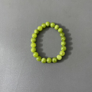 贝壳子［橄榄玉珠］小众高级冰凉手感清新橄榄绿色玉手链女生饰品