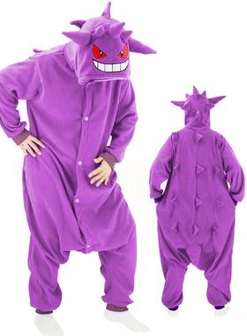 卡通动漫宝可梦Gengar耿鬼耀西YOSHI连体睡衣情侣休闲家居服演出