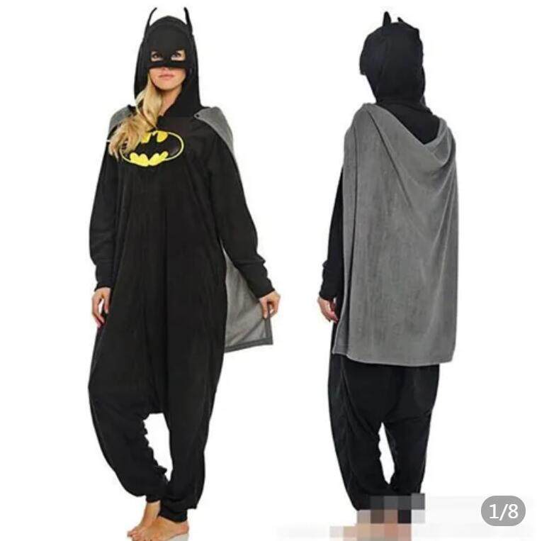 Batman蝙蝠侠卡通连体睡衣扮演服