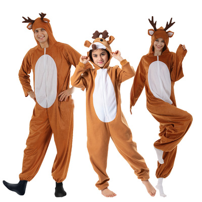 2020麋鹿卡通连体衣男女扮演服