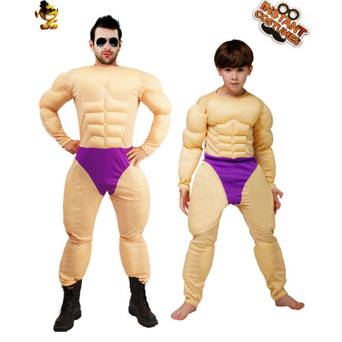 成人肌肉男服装男士假腹肌