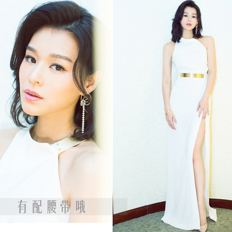 派对小礼服女聚会明星同款礼服裙修身显瘦主持人发布会长款晚礼服