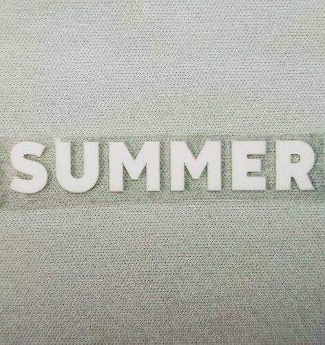 定制字母LOGO硅胶烫标立体标潮SUMMER服装辅料商标图案热转印烫画