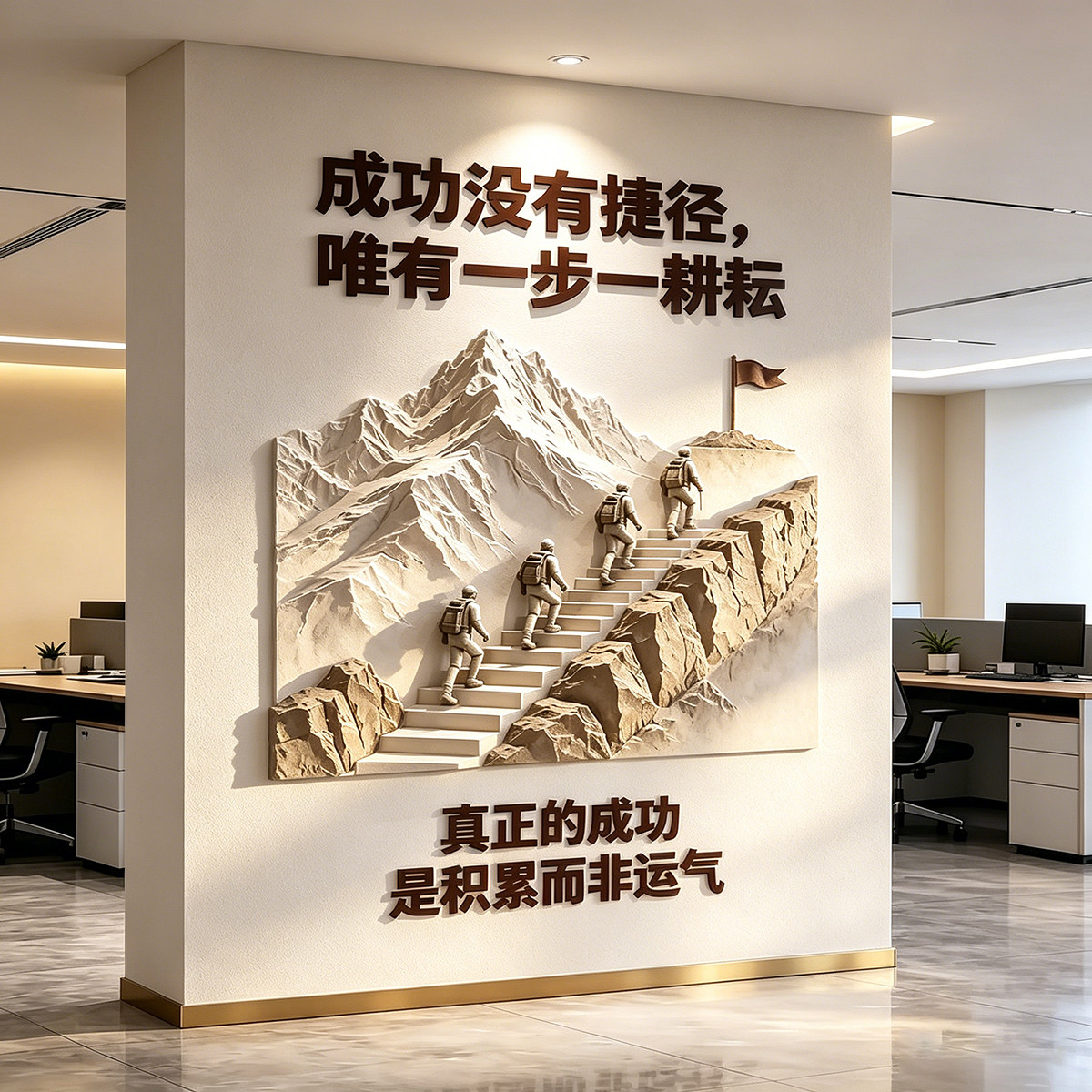 25mm厚立体浮雕企业文化墙定制图片