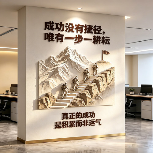 25mm厚立体浮雕企业文化墙定制