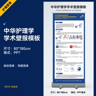 中华护理学学术壁报PPT模板制作美化排版设计