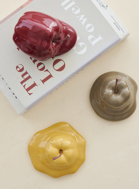 现代简约卡通陶瓷苹果梨子摆件