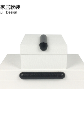 现代简约高端软装样板房售楼处首饰盒装饰盒衣帽间配饰收纳盒摆i.