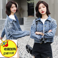 Áo khoác denim nữ 2019 xuân hè mới thả lỏng phiên bản Hàn Quốc rất được ưa chuộng phổ biến của phụ nữ áo khoác ngắn mỏng - Áo khoác ngắn áo gió nữ