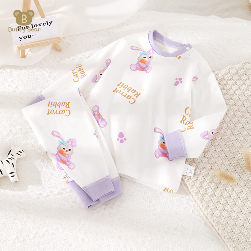 婴儿纯棉秋衣秋裤分体套装