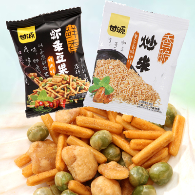 甘源散称500g独立小包装虾条豆果