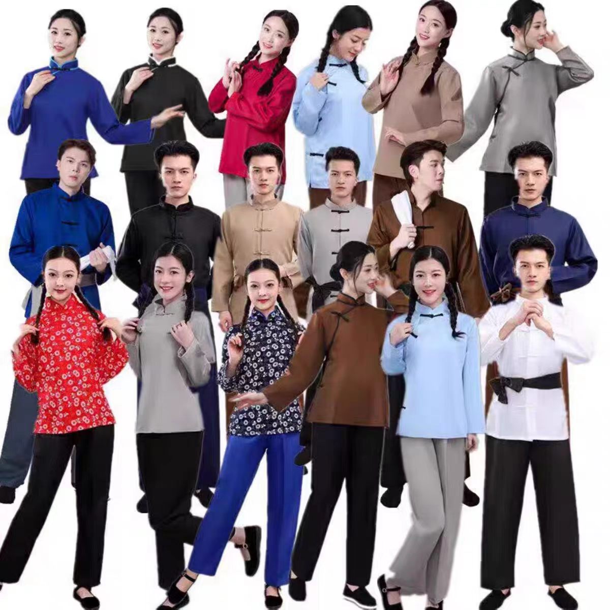 新中式民国时期男女舞台表演服盘
